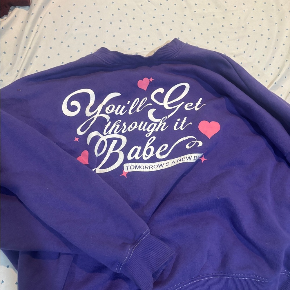 Purple Graphic Sweatshirt